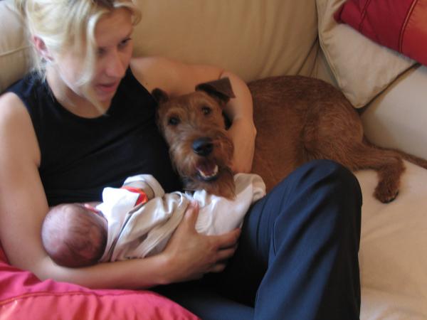 Merijn en Floyd vragen aandacht van Lizanne 2, geplaatst door papa Boudewijn op 2004-06-08