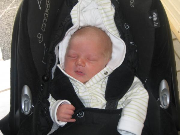 Jesse voor het eerst mee op pad (6 dagen)., geplaatst door mama Lizanne op 2005-09-01