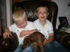 Merijn en Jesse met een puppy., geplaatst door mama Lizanne op 2008-07-11