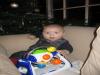 Merijn druk aan het spelen met zijn sinterklaasspeelgoed., geplaatst door mama Lizanne op 2004-12-08